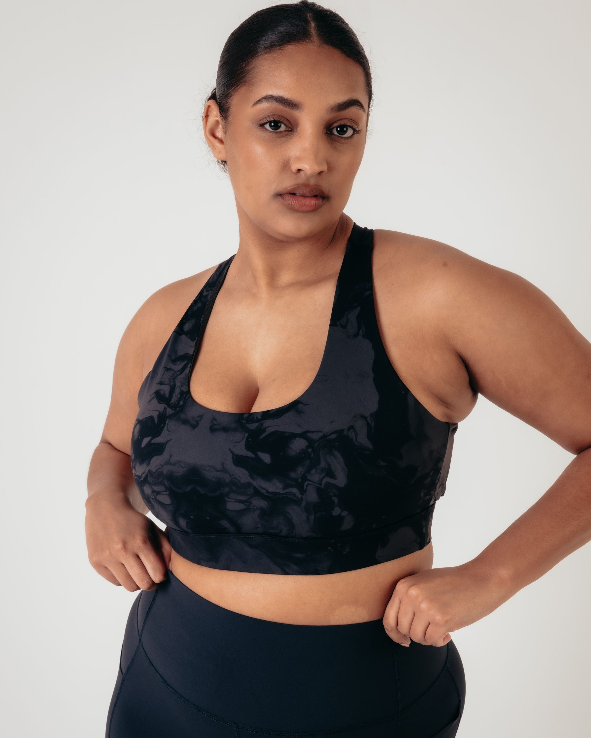 Flex Medium Support Bra - Slate Marble