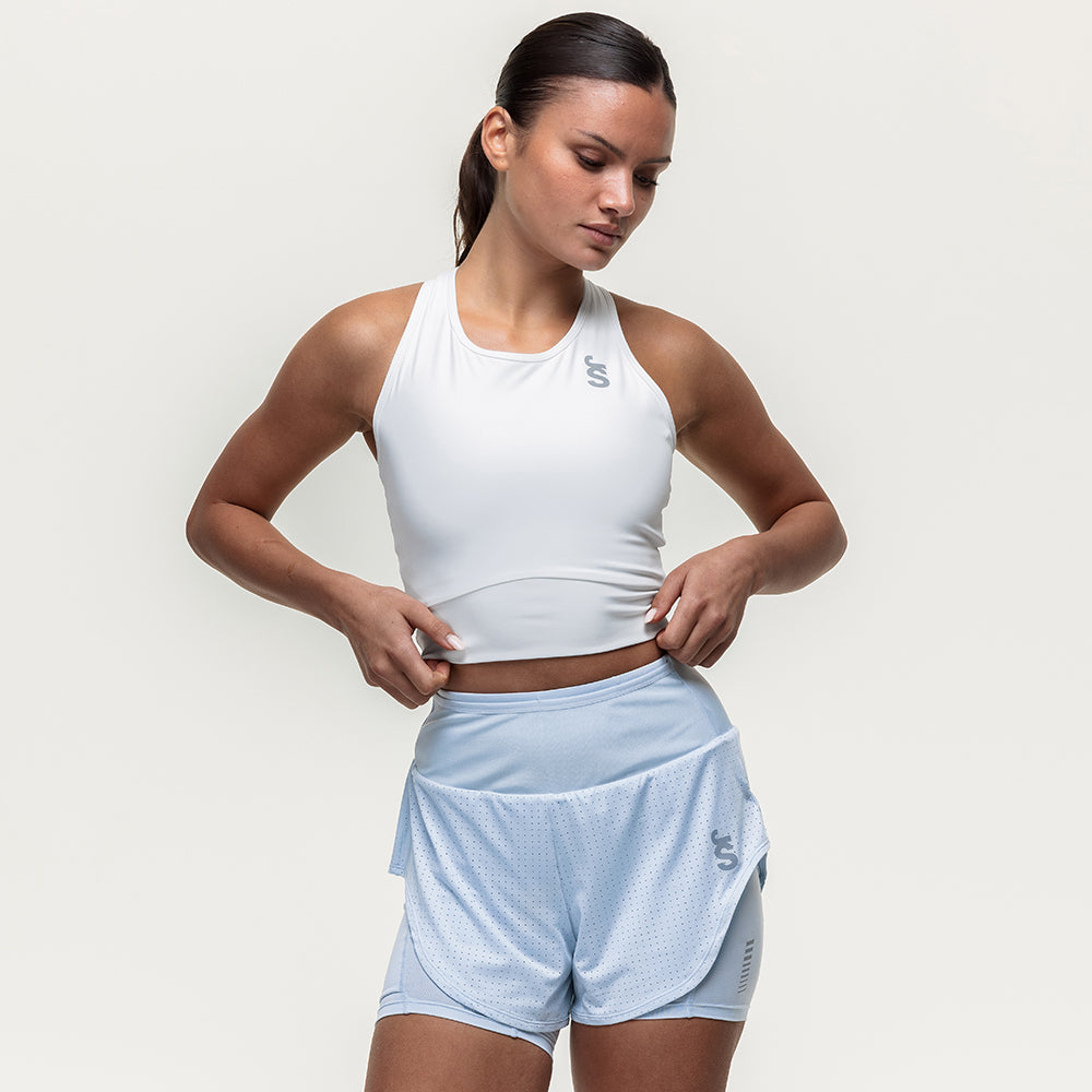 Run Mesh 2-in-1 Short - Ice Blue