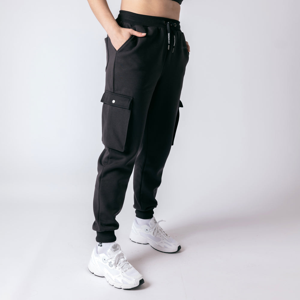 Cargo Joggers - Washed Black