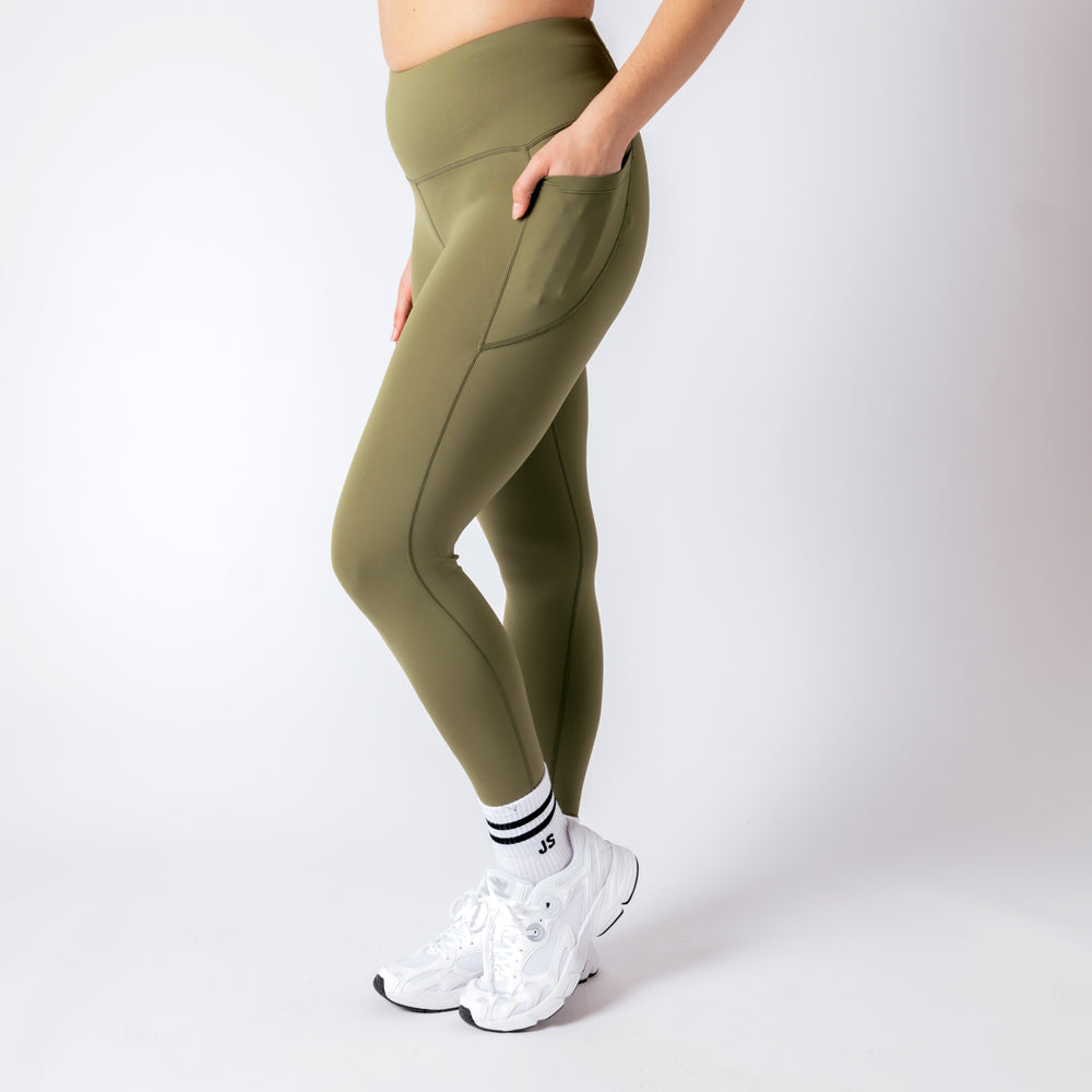 High Rise Genesis Leggings - Military Green