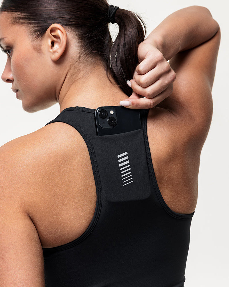 Swift Crop Run Vest - Black Onyx