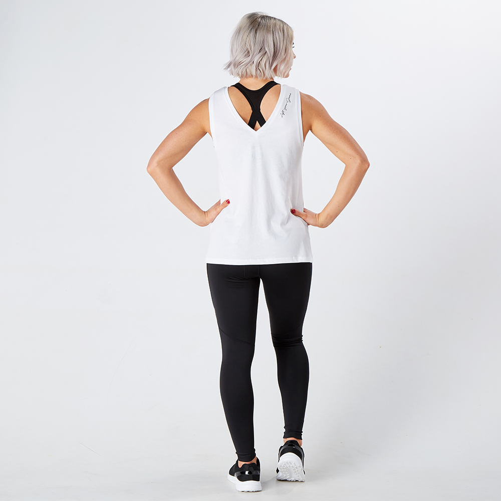 White Athletic Lift Your Game Tank